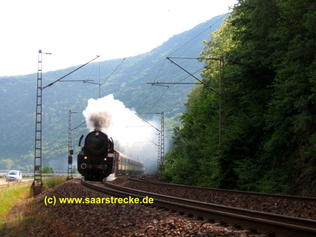 Dampflok 5519  auf der Saarstrecke