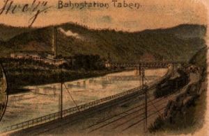 Zeichnung von Bahnhof in Taben (Saarstrecke, Saartalbahn) Zeichnung von Bahnhof in Taben (Saarstrecke, Saartalbahn)