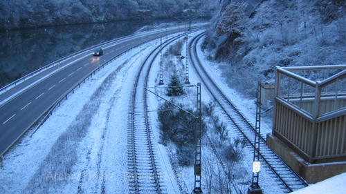 Einfahrt Haltpunkt Taben aus Richtung Trier (2004)